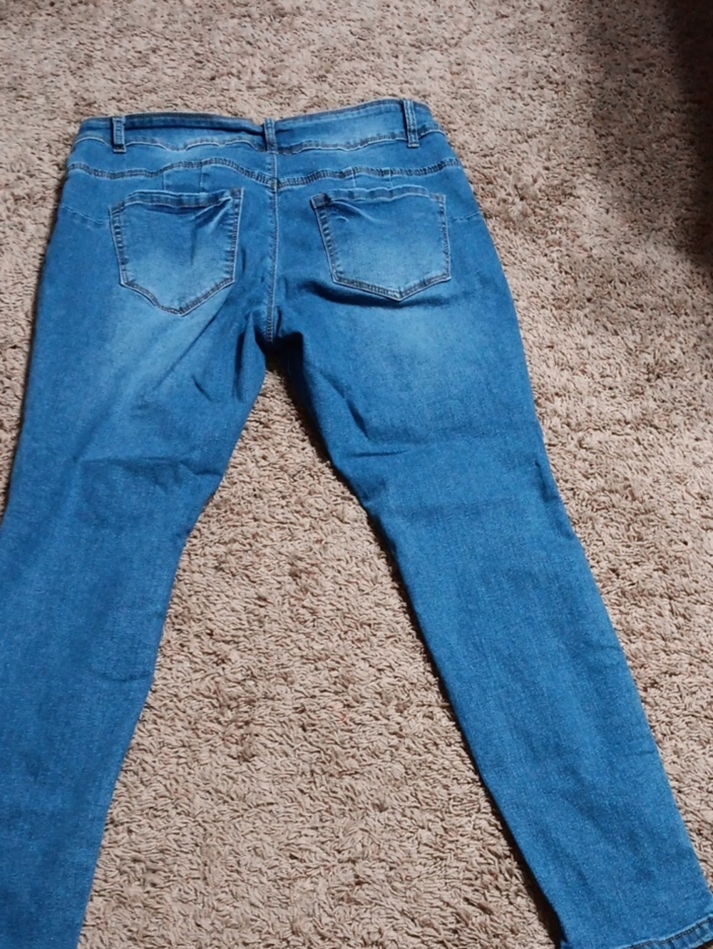 Women's Mid Blue Skinny Jeans — Stretch Slim Fit